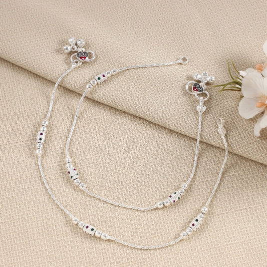 Anvi Silver Anklets