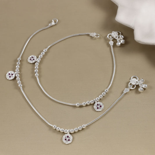 Aavya Silver Anklets