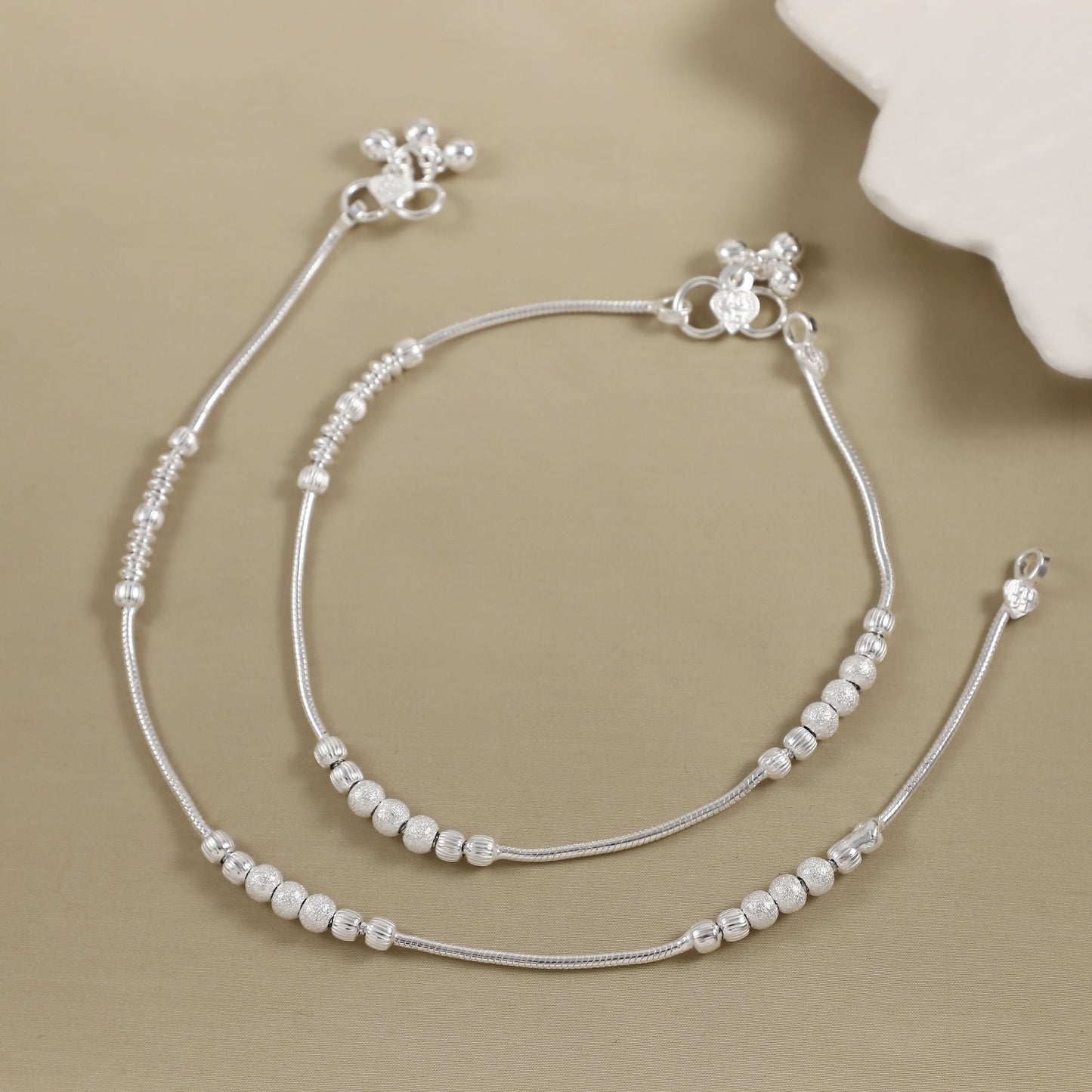 Aanya Silver Anklets