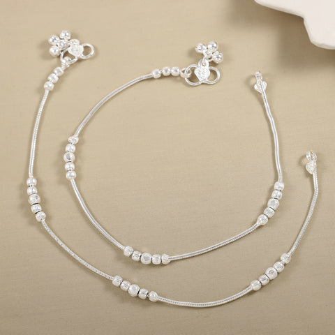 Medha Silver Anklets