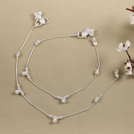 Kashvi Silver Anklets