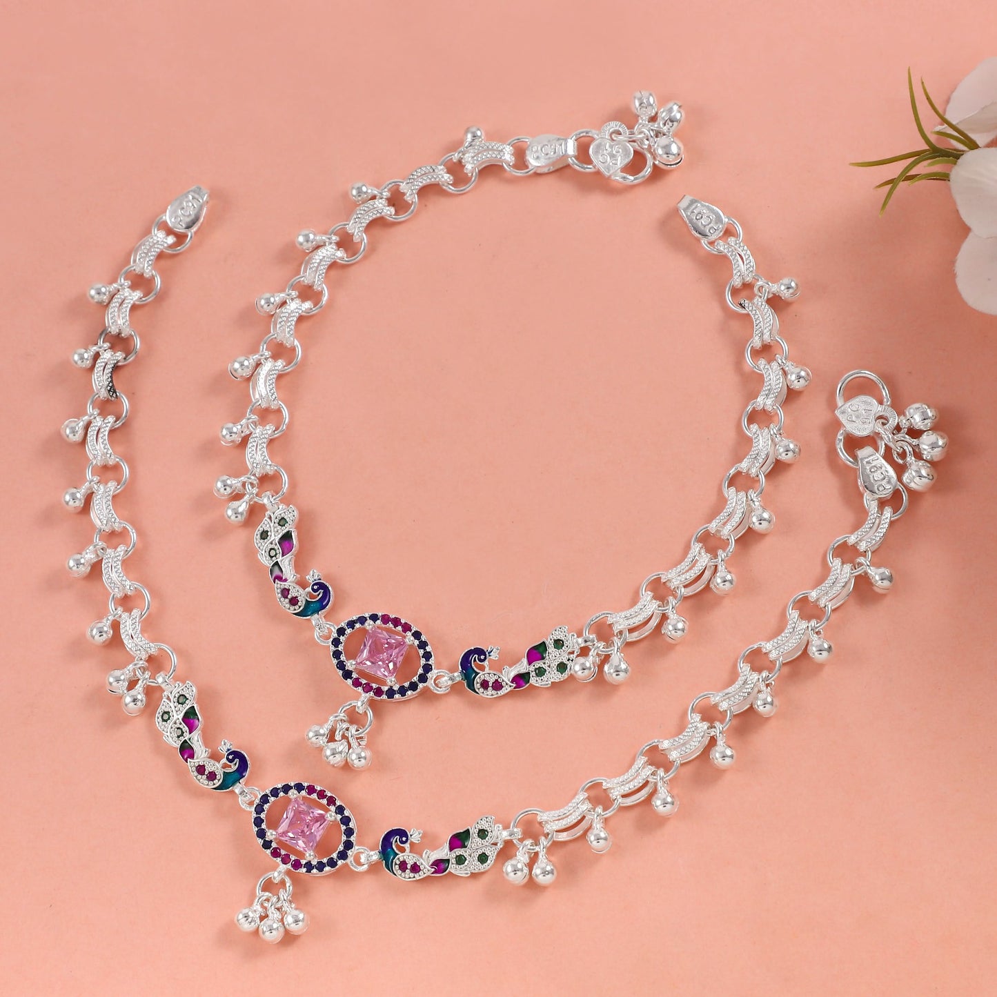 Sunita Silver Anklets