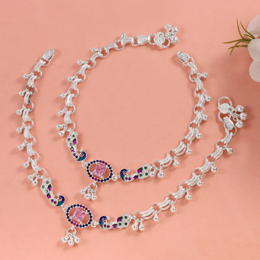 Sunita Silver Anklets