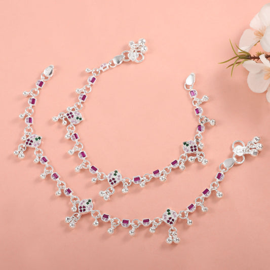 Divya Silver Anklets