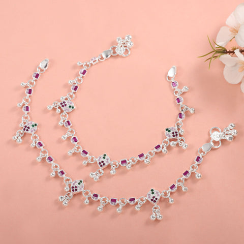 Divya Silver Anklets