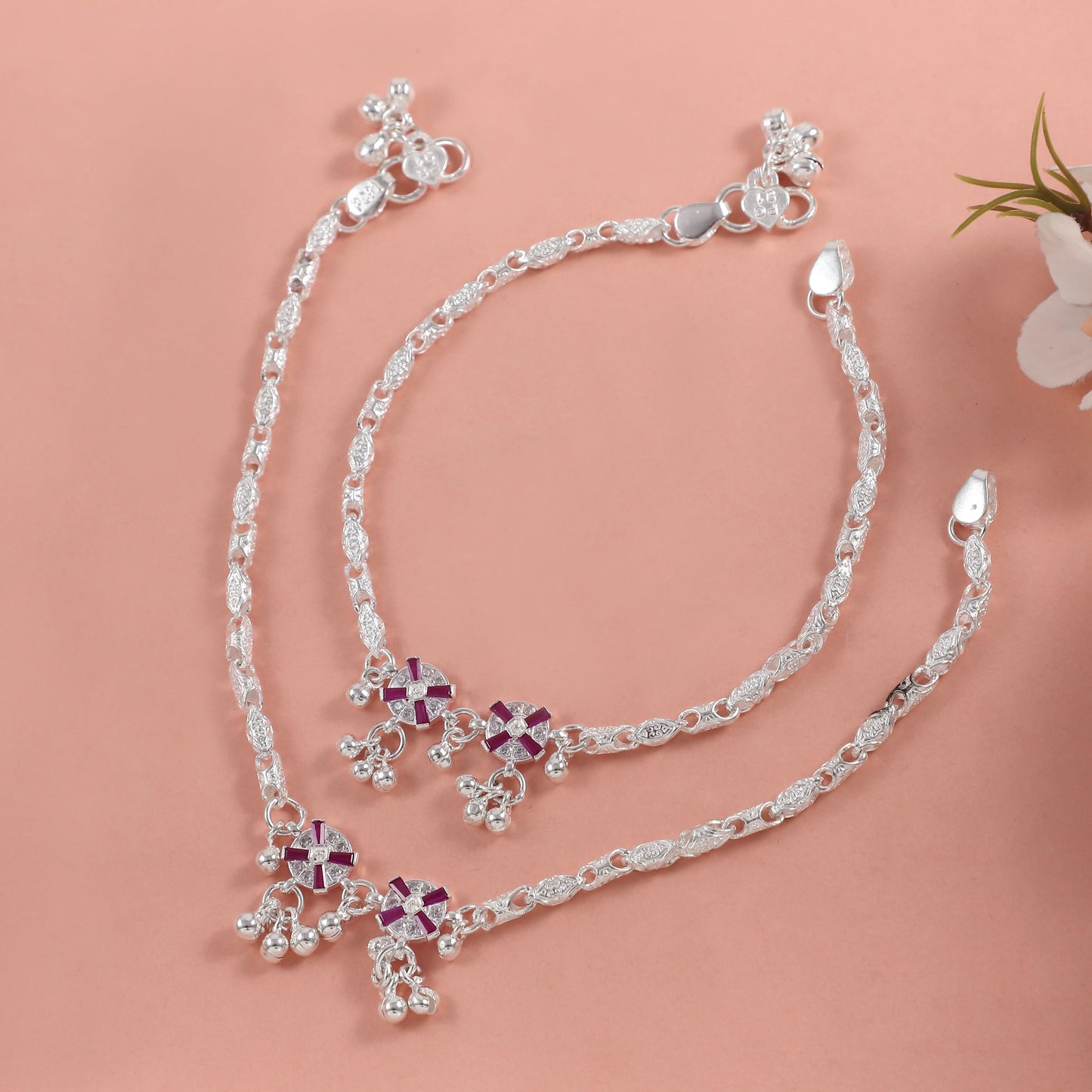 Manisha Silver Anklets
