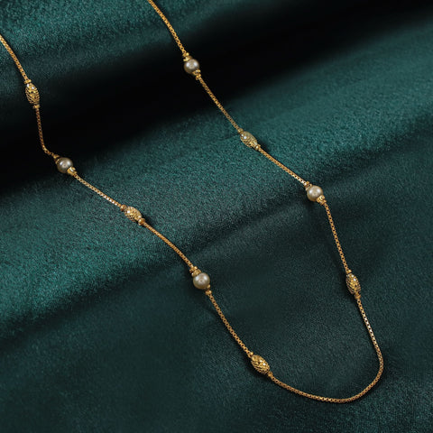 Vani Graceful Gold Pearl Chain