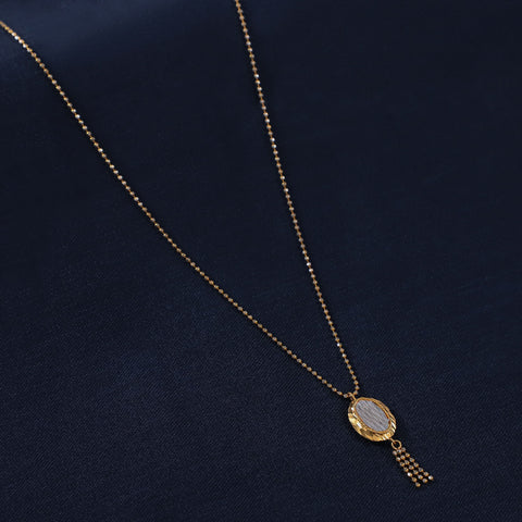 Kavira Elegant Bead Gold Pendant Chain