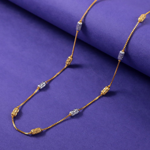 Zoya Dual Tone Bead Gold Chain