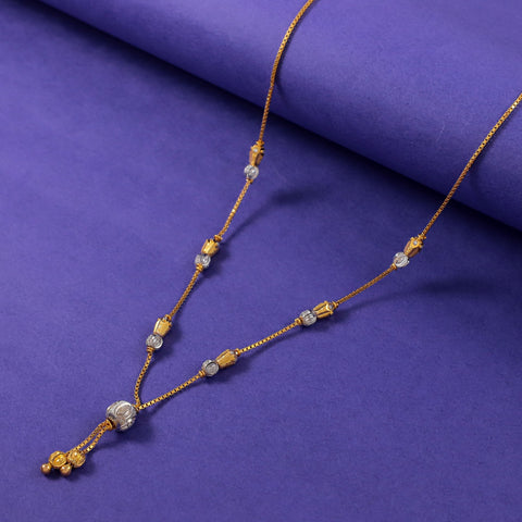 Ishita Graceful Drop Pendant Gold Chain