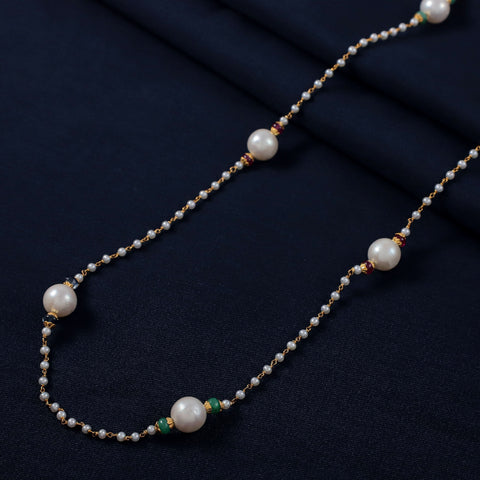 Samaira Multicolor Pearl Gold Chain