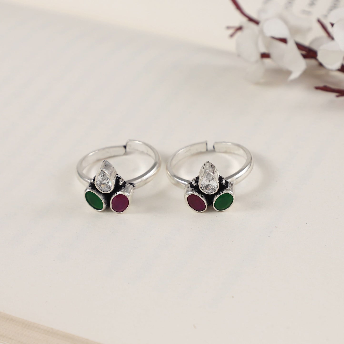 Parvati Silver Toe Rings