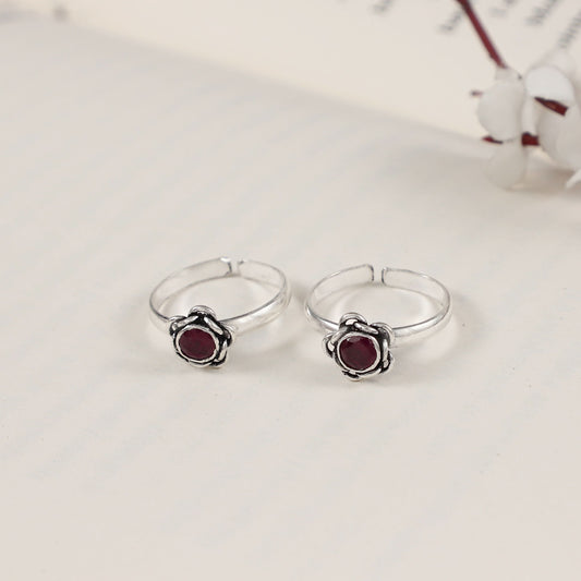Saraswati Silver Toe Rings