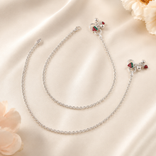 Jiya Sleek Chain Design Silver Anklets