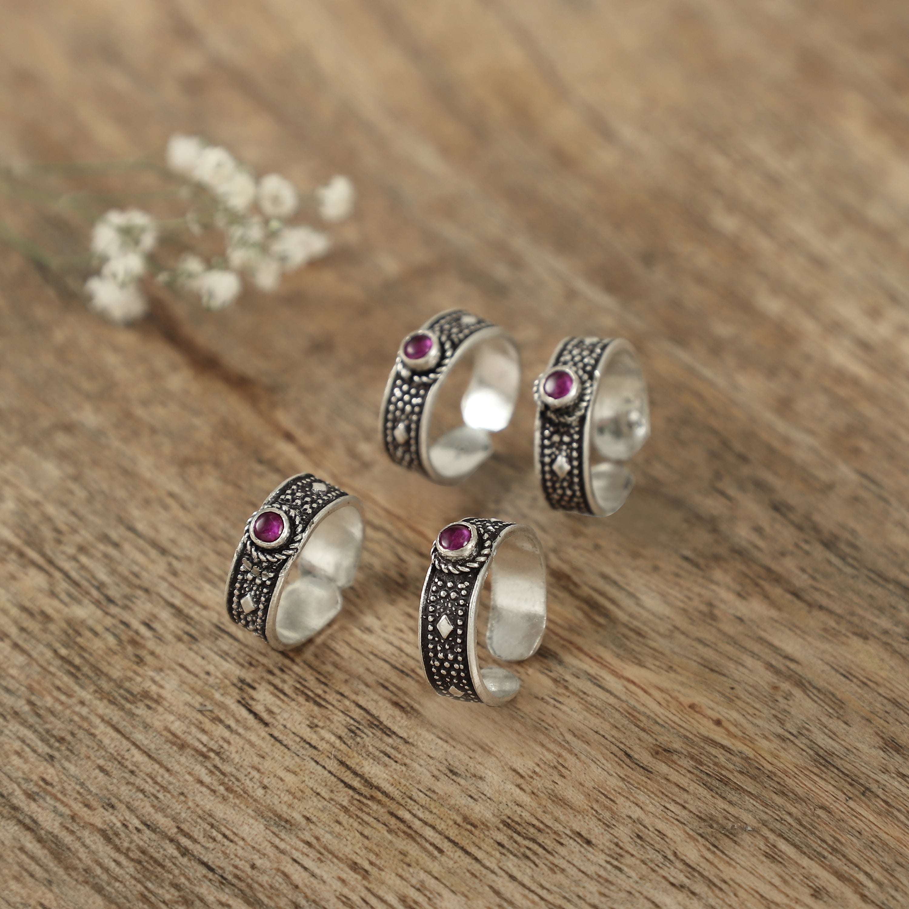 Naina Joyful Silver Toe Rings – PP Jewellers