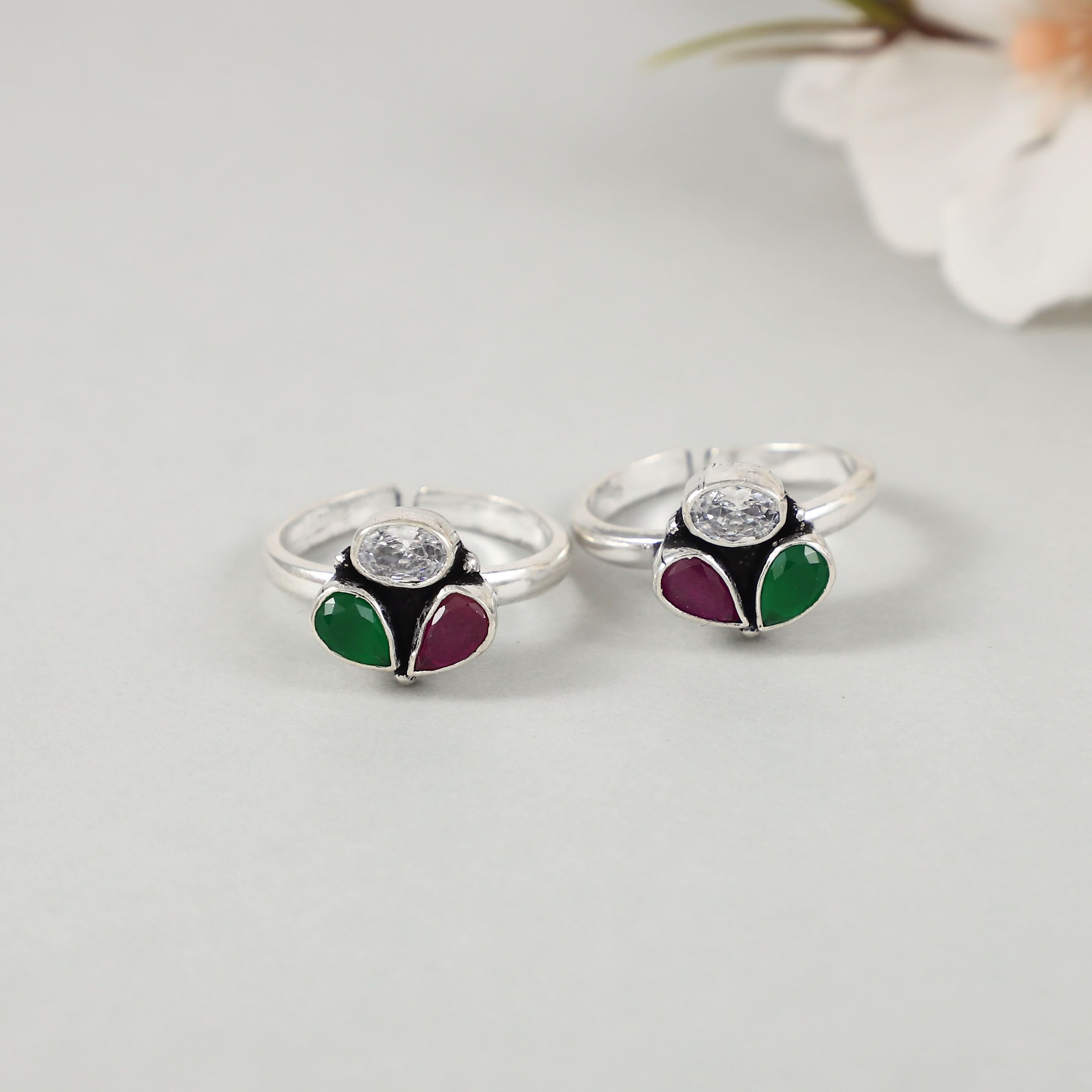 Gouri Stylish Silver Toe Rings PP Jewellers