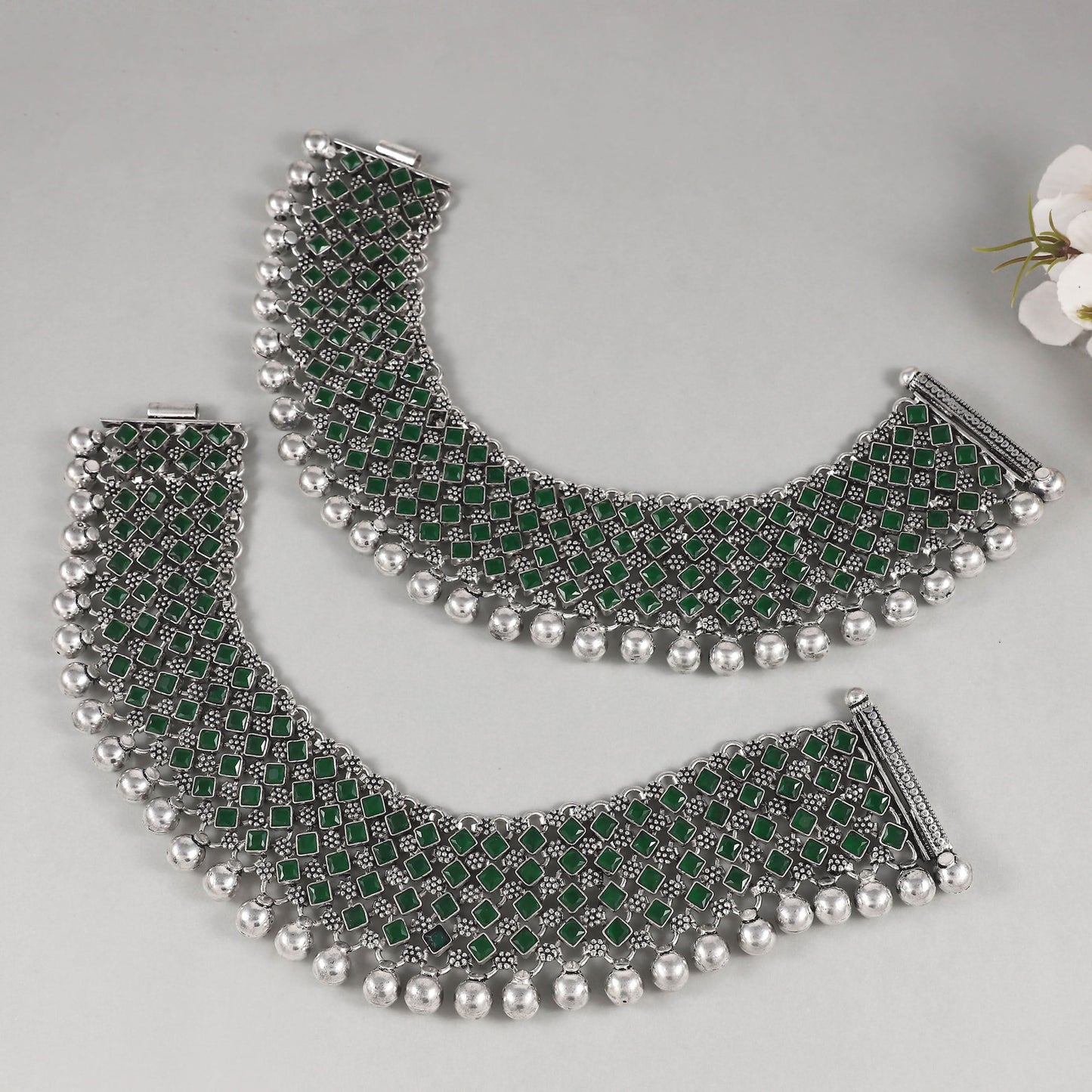 Rajputi Payal - Antique silver grace