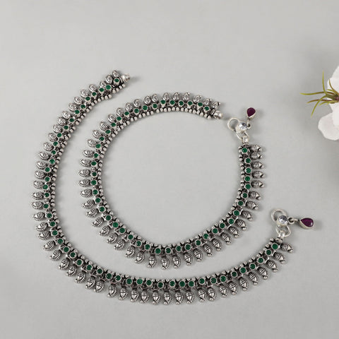 Komal Pretty Silver Anklets