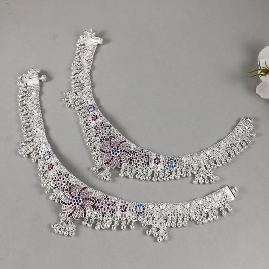 Apurva Silver Anklets