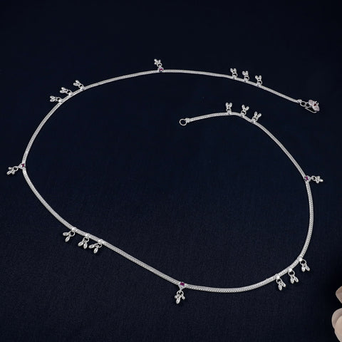 Vaani Soft Shine Silver Waist Chain