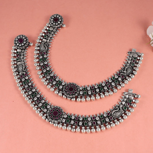 Nish Silver Anklets