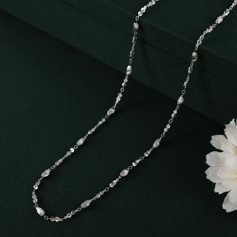 Trisha Charming Bead Design Silver Chain