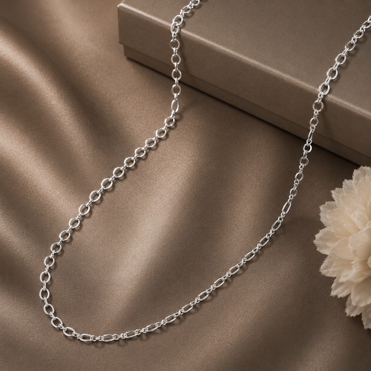Classic Link Silver Chain For Him