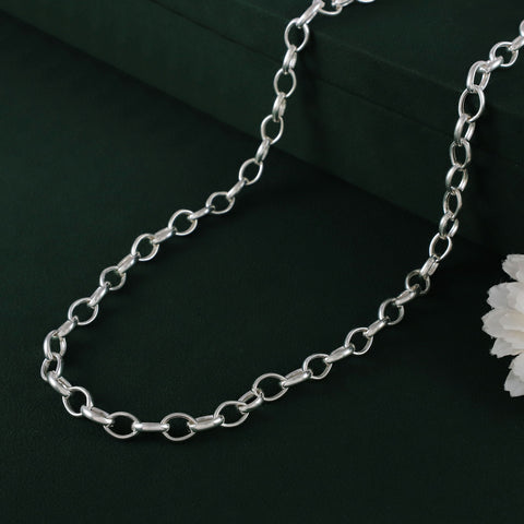 Divit Gentleman Silver Chain For Him