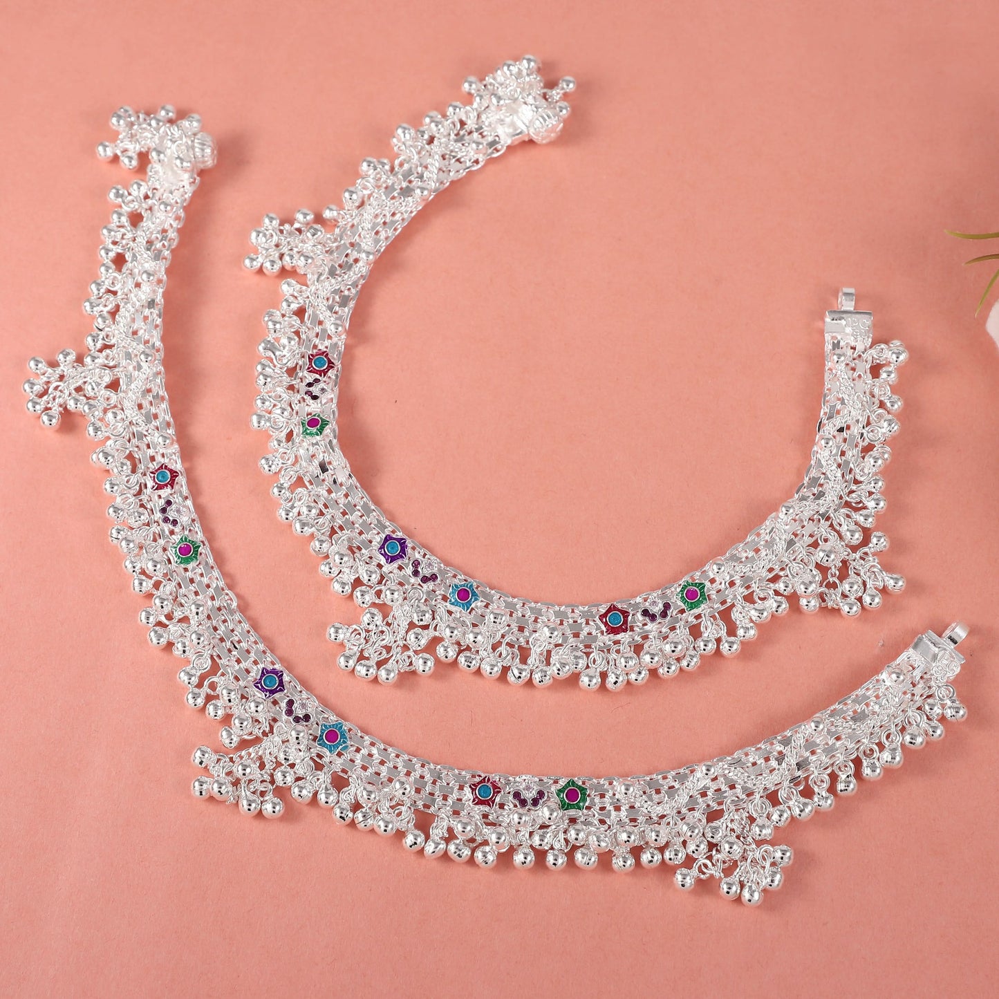Meena Elegance Anklets - Cultural, intricate