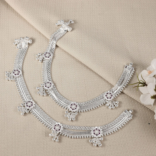Aachal  Silver Anklets