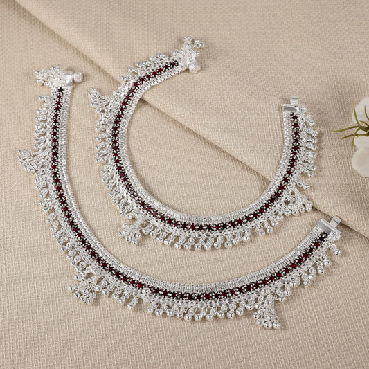 Amala Silver Anklets