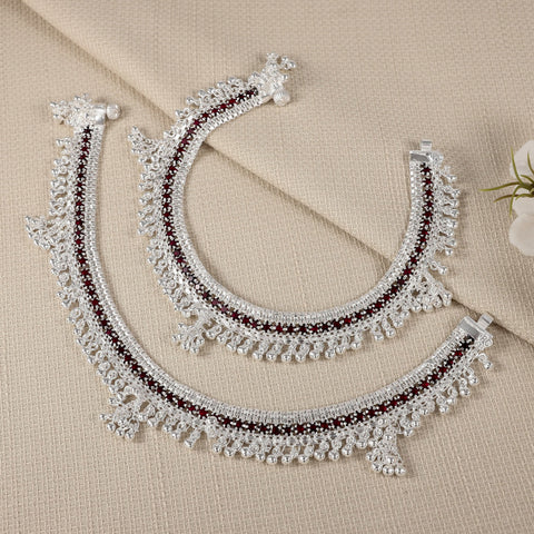 Amala Silver Anklets
