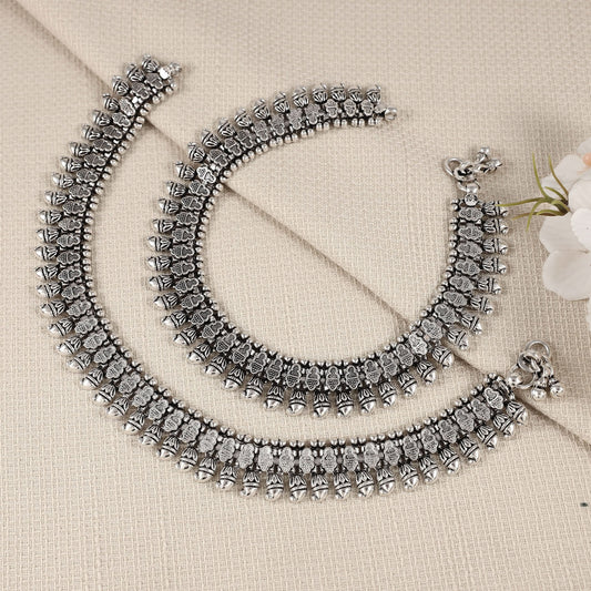 Manshi Silver Anklets