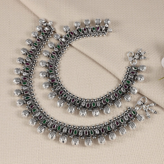 Pranjal Silver Anklets