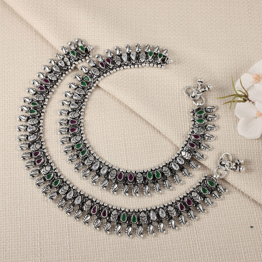 Komal Pretty Silver Anklets