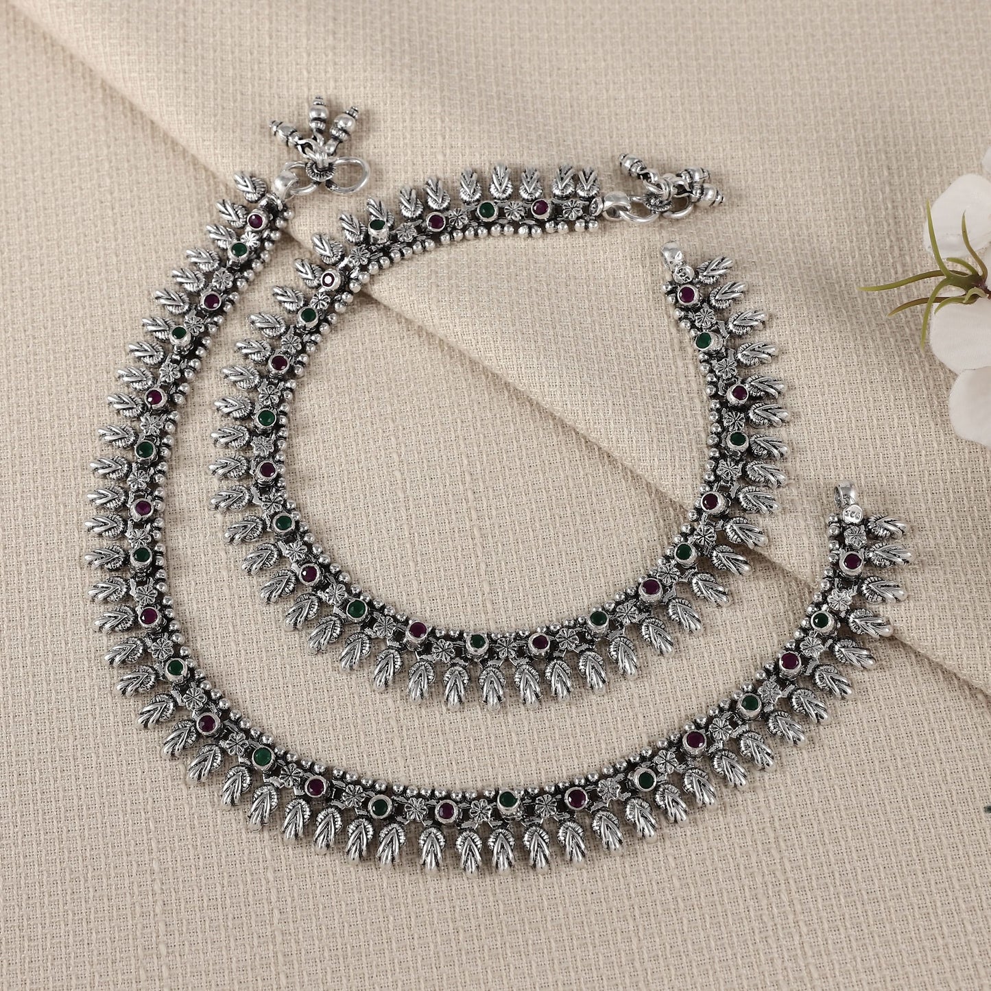 Taara Silver Anklets