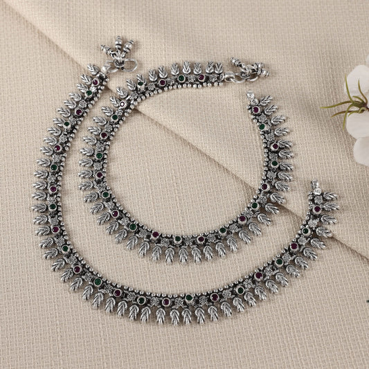 Taara Silver Anklets