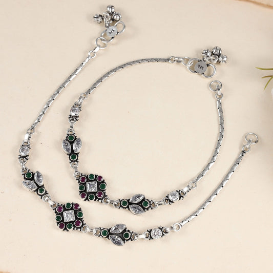 Aaradhya Silver Anklets