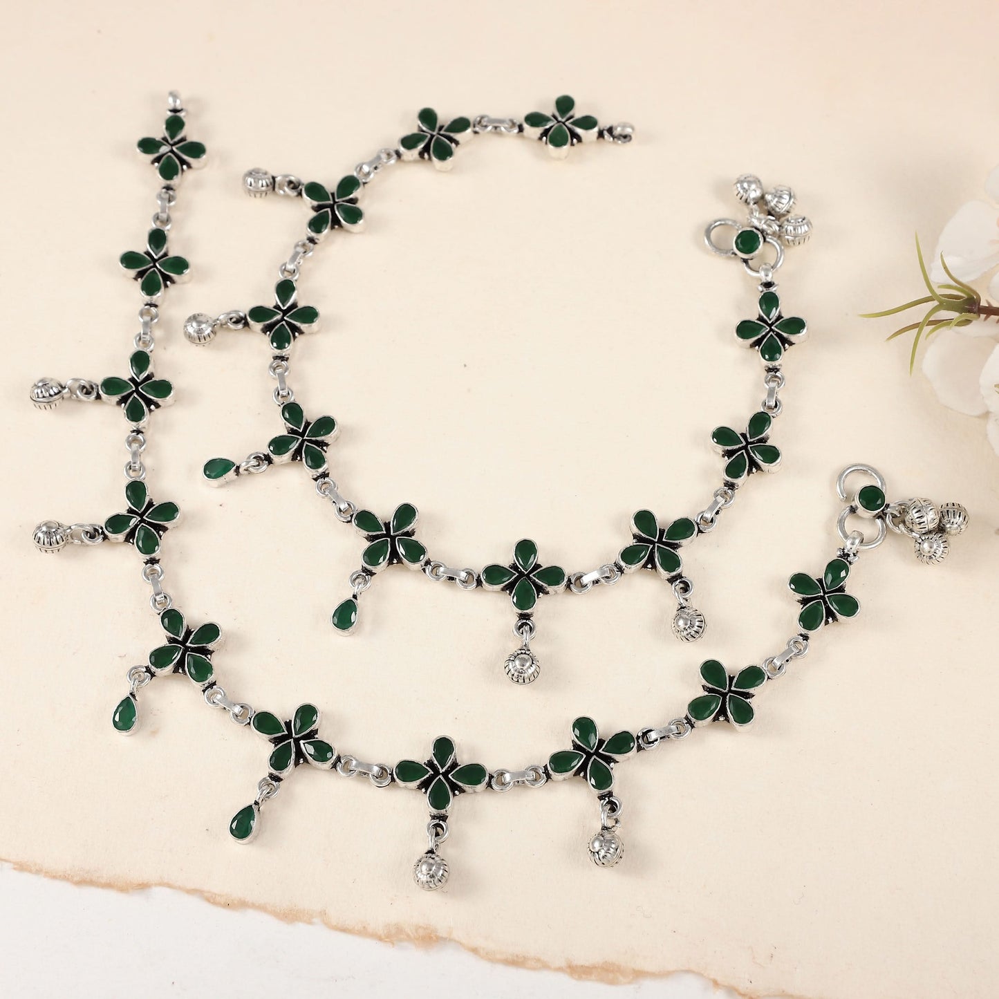 Aahnana Silver Anklets