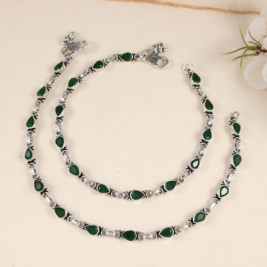 Manisha Silver Anklets