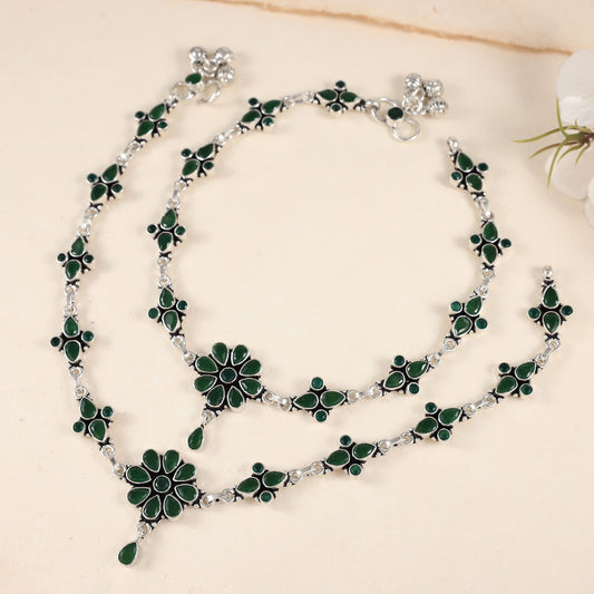 Kaira Silver Anklets