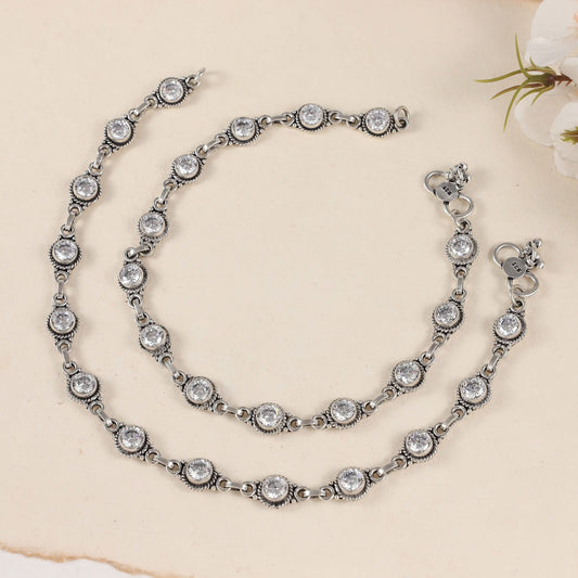 Sajana Silver Anklets