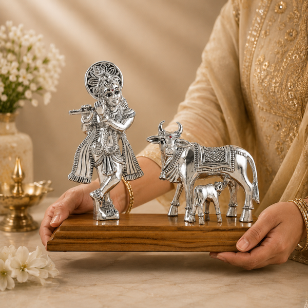 Sensational Krishna Silver Idol