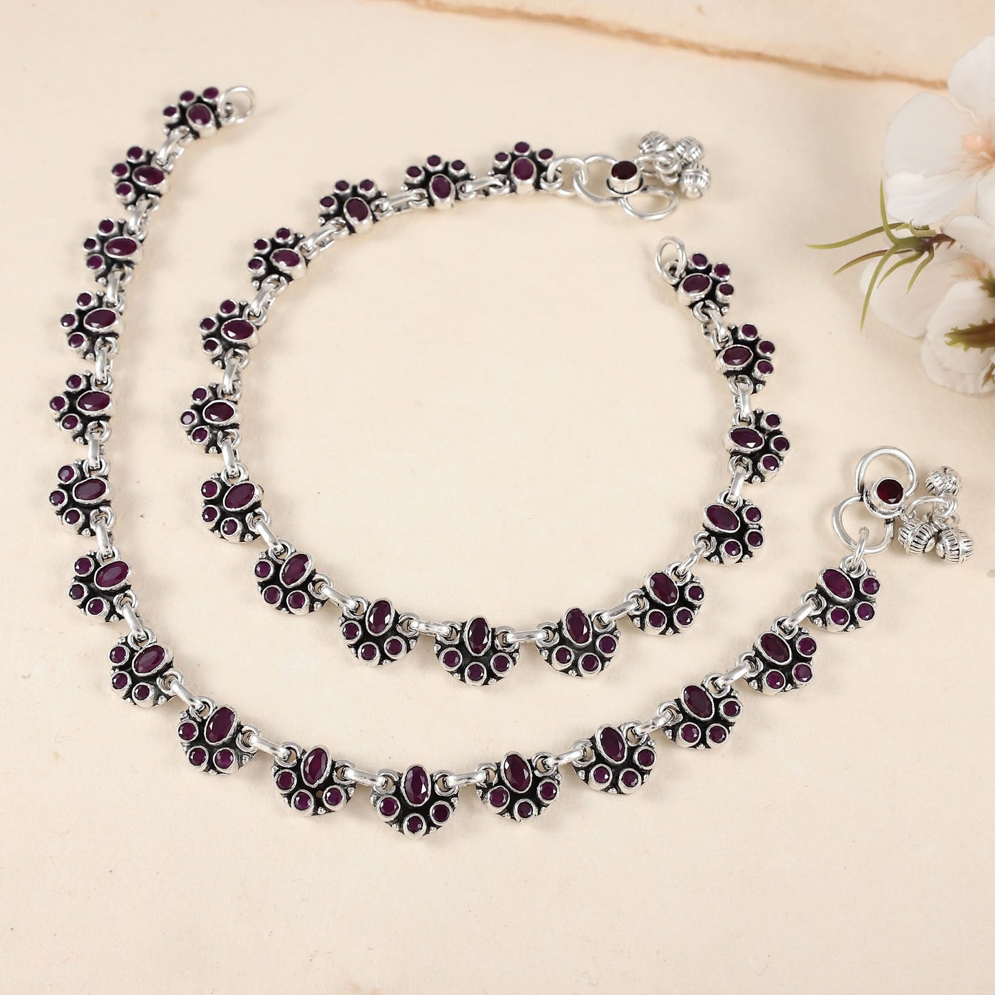 Sneha Silver Anklets