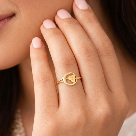 Ishani Celestia Bloom Gold Ring