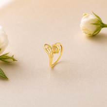 Kamini Floral Swirl Gold Ring