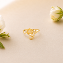 Kamini Floral Swirl Gold Ring