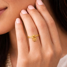 Karuna Elegant heart Stylish Gold Ring