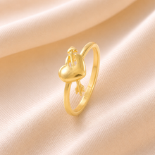 Hridaya Heart And Arrow Design Gold Ring