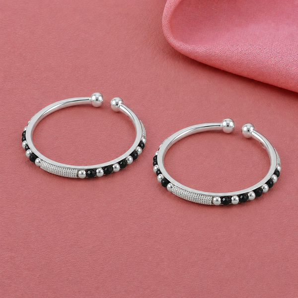 Twinkling Silver Baby Nazariya Bangles